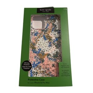 Kate Spade iPhone 16 Pro Max Case MagSafe Scattered Flowers Pink White NEW